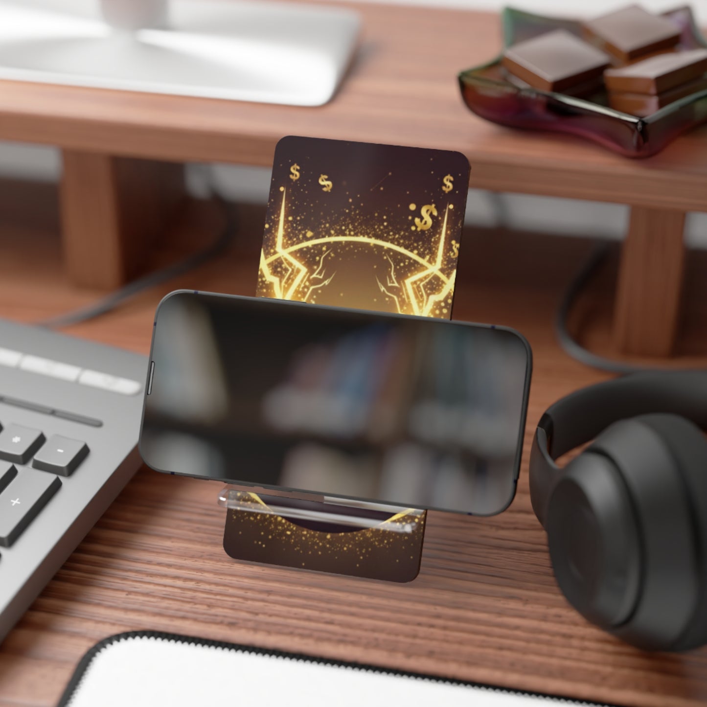 Big Energy Phone Stand — Decorative Mobile Display Stand for Smartphones