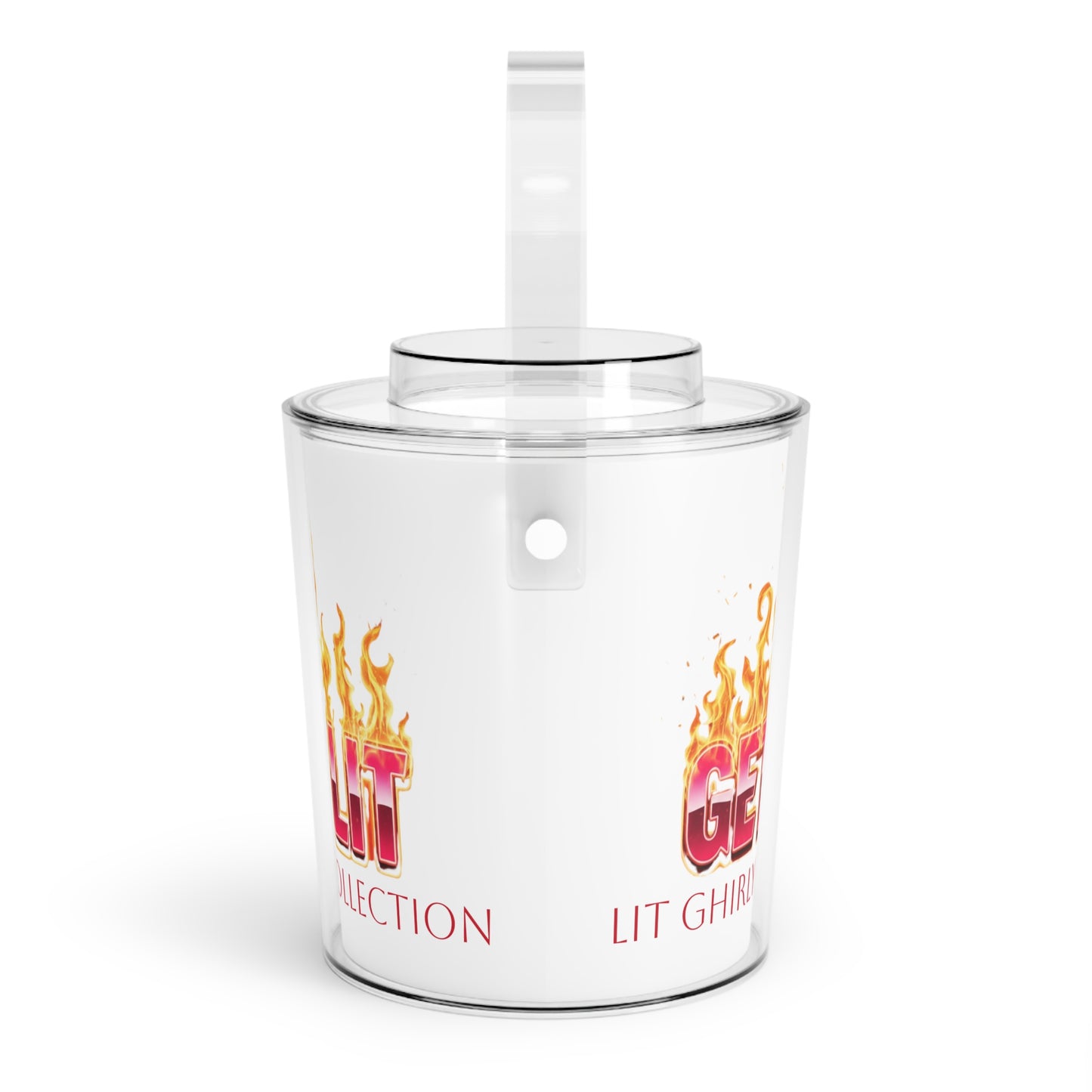 Lit Ghirly Collection - Lit Ice Bucket - "Get Lit" Party Ice Bucket with Tongs