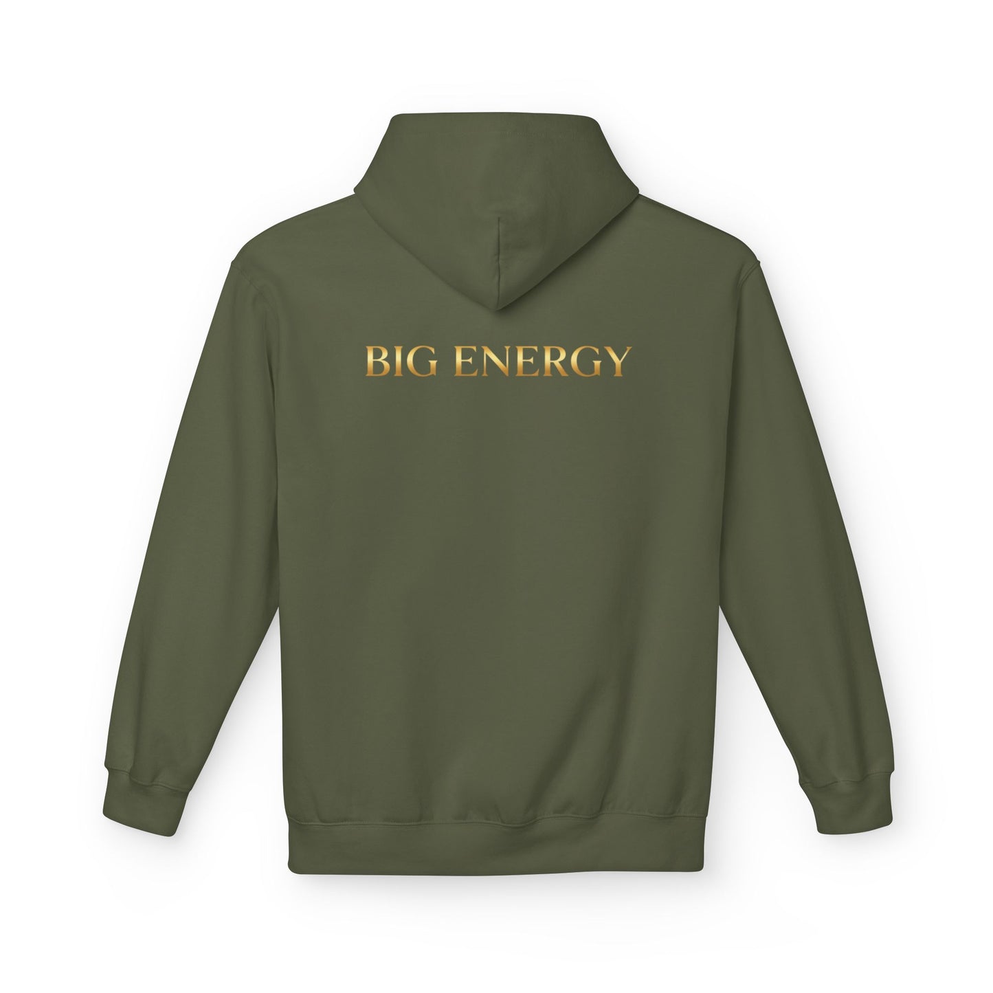 Big Energy Hoodie — Golden Flower of Life Spiritual Graphic Sweatshirt