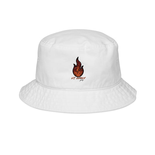 Lit Ghirly Collection - Embroidered Bucket Hat — 'Ghirly Gang' Stylish Cotton Sun Hat