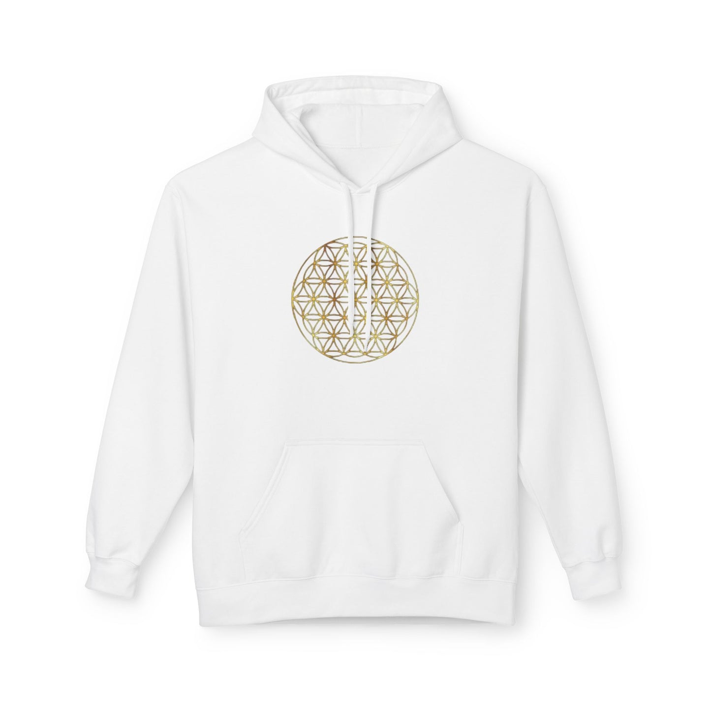 Big Energy Hoodie — Golden Flower of Life Spiritual Graphic Sweatshirt