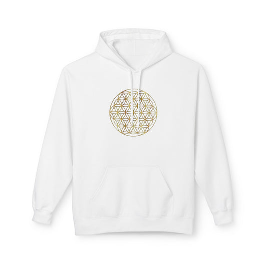 Big Energy Hoodie — Golden Flower of Life Spiritual Graphic Sweatshirt