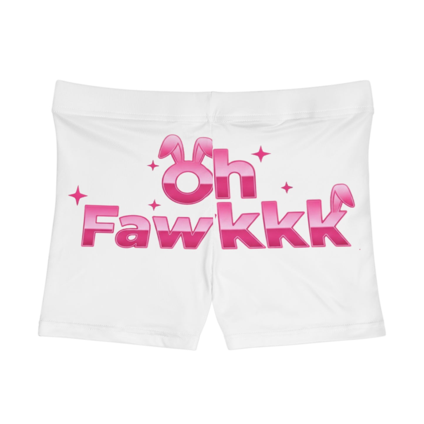 MiMi Baybii Collection - Oh Fawkkk Women's Shorts — Cute Pink Bunny Graphic Activewear