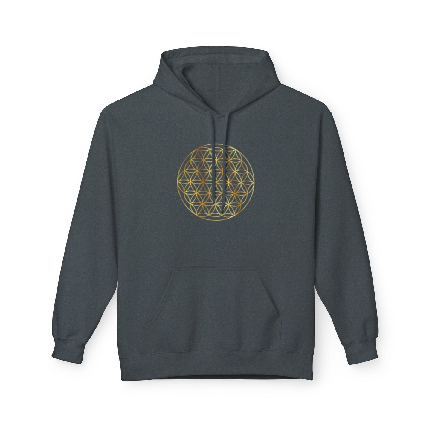 Big Energy Hoodie — Golden Flower of Life Spiritual Graphic Sweatshirt