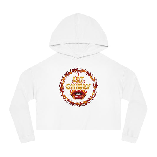 Lit Ghirly Collection - Lit Ghirly Cropped Hoodie — "Too Hot to Handle" Graphic Women’s Sweatshirt