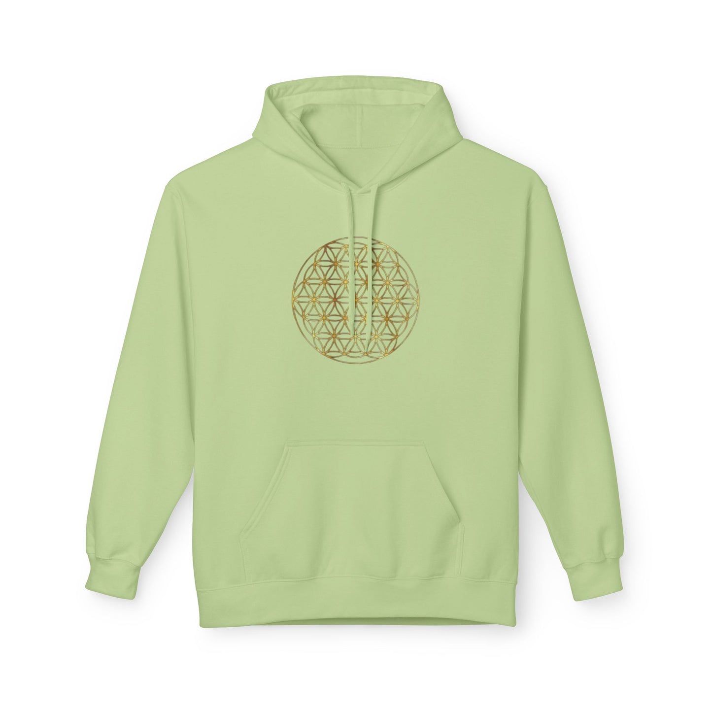 Big Energy Hoodie — Golden Flower of Life Spiritual Graphic Sweatshirt