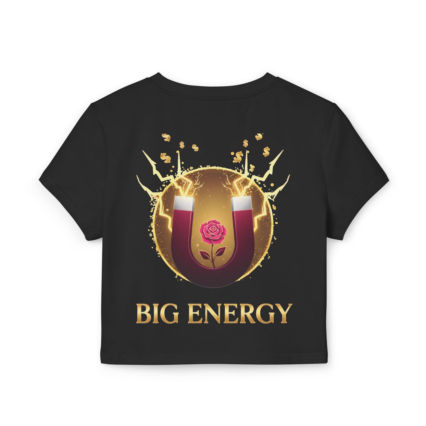 Big Energy Baby Tee — 'A Slice of Rose' Edition GraphicFloral Crop Top