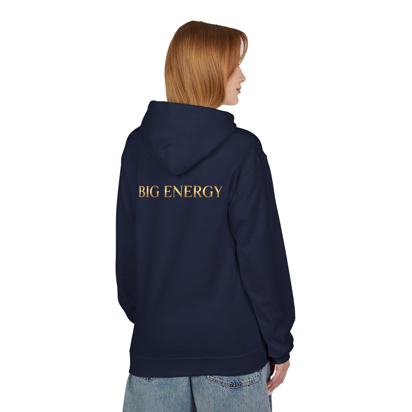 Big Energy Hoodie — Golden Flower of Life Spiritual Graphic Sweatshirt