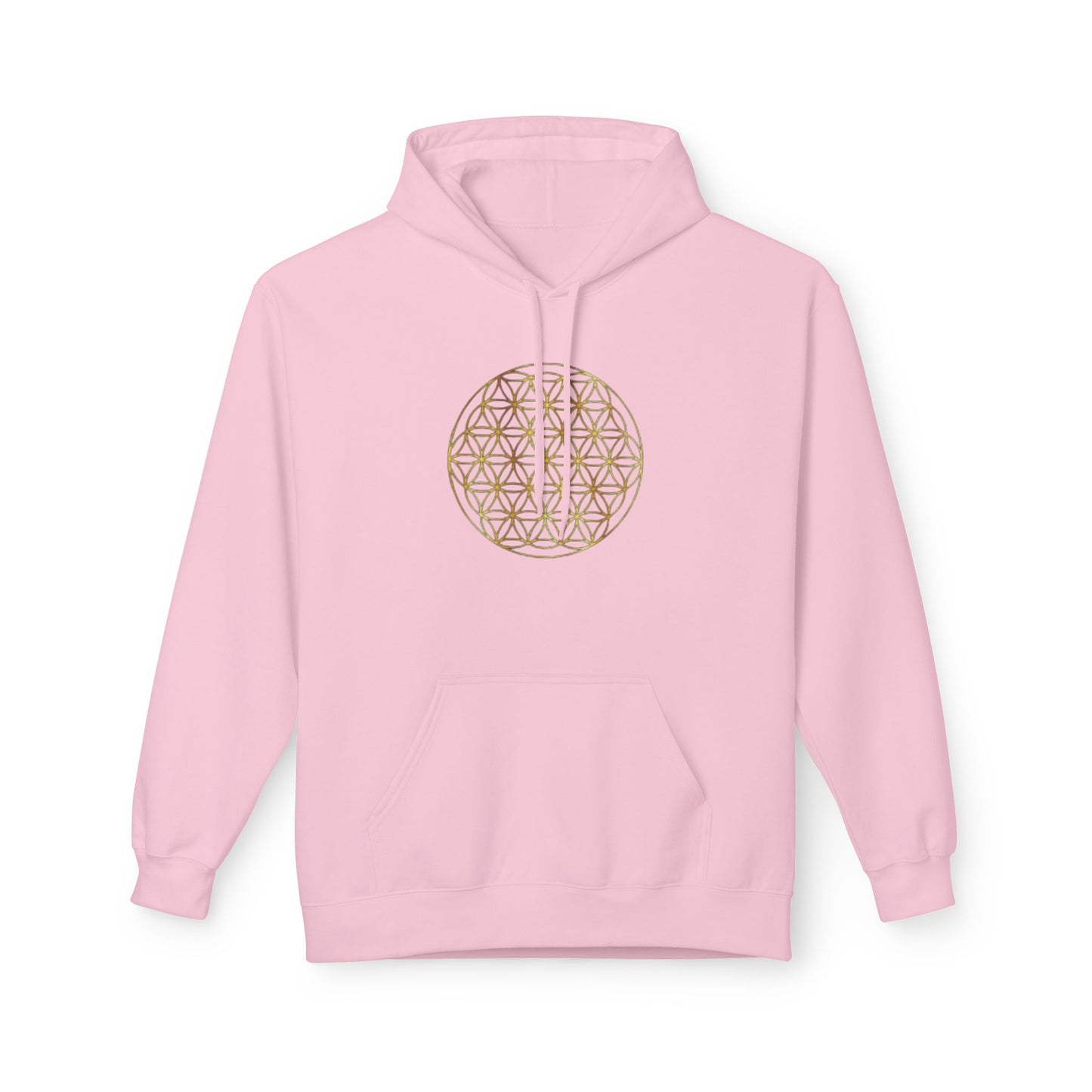 Big Energy Hoodie — Golden Flower of Life Spiritual Graphic Sweatshirt