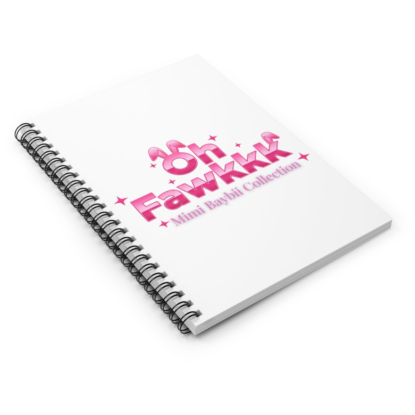 MiMi Baybii Collection - Oh Fawkkk Pink Spiral Notebook — Mimi Baybii Collection Ruled Journal