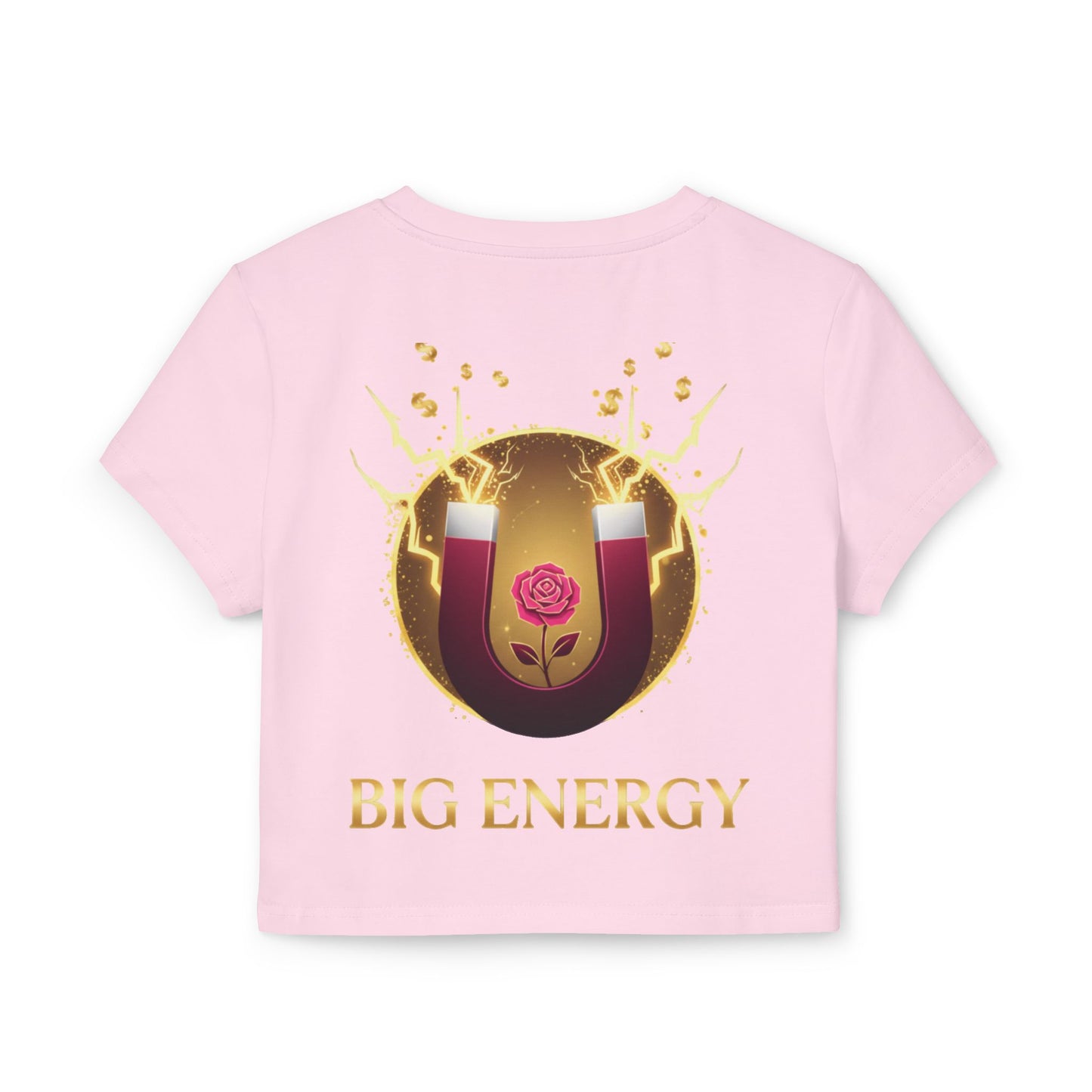 Big Energy Baby Tee — 'A Slice of Rose' Edition GraphicFloral Crop Top