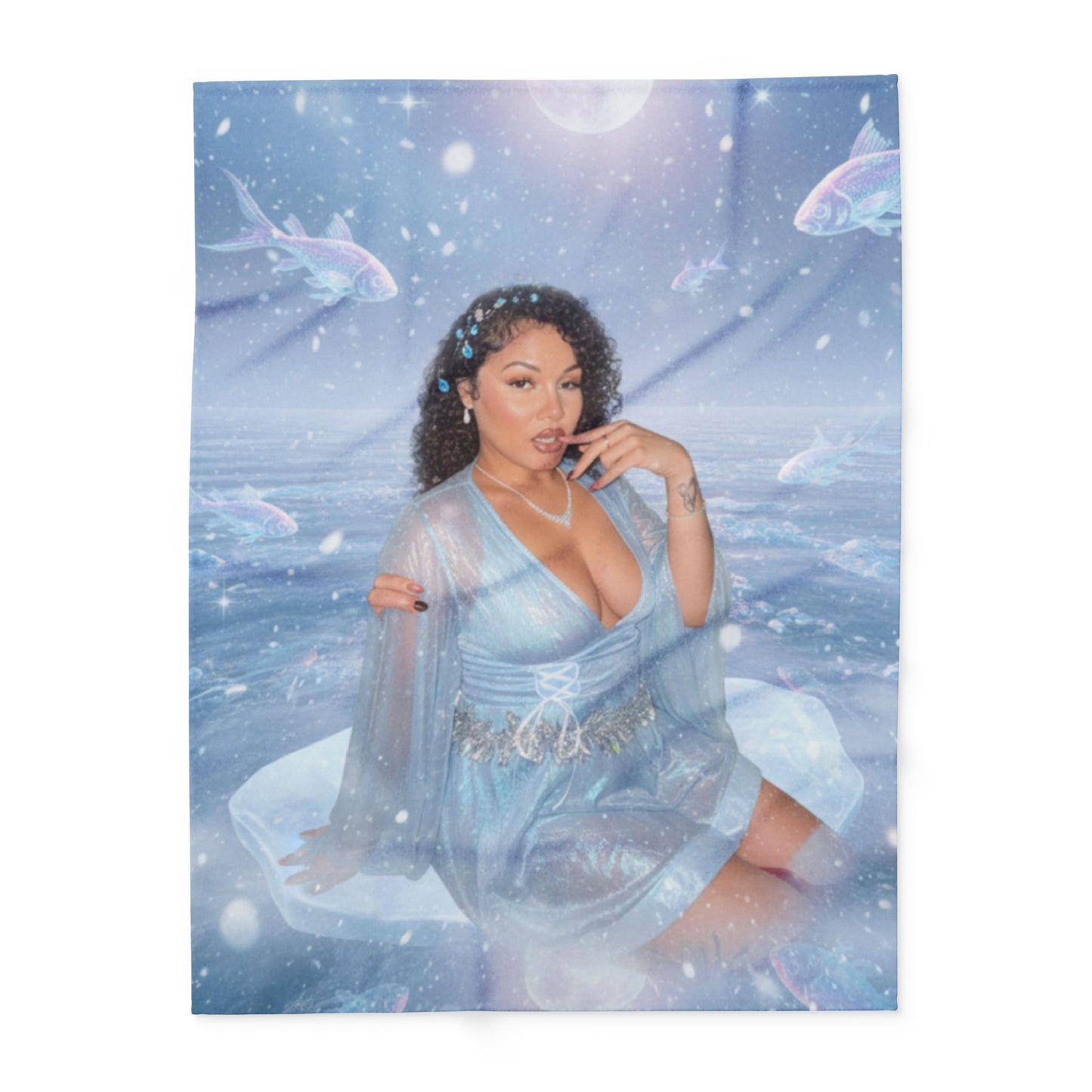 Icy Pisces Dreamscape Fleece Blanket
