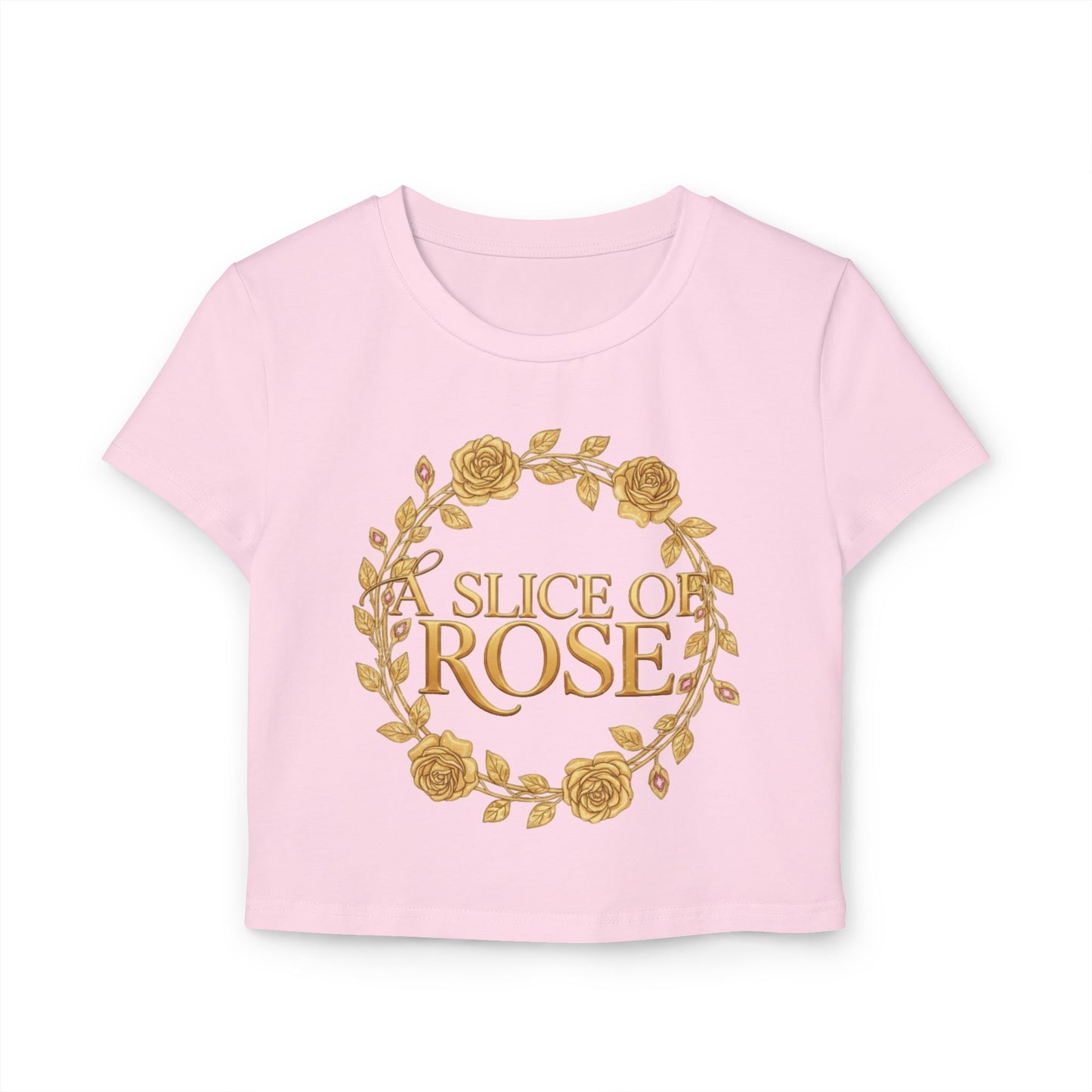 Big Energy Baby Tee — 'A Slice of Rose' Edition GraphicFloral Crop Top