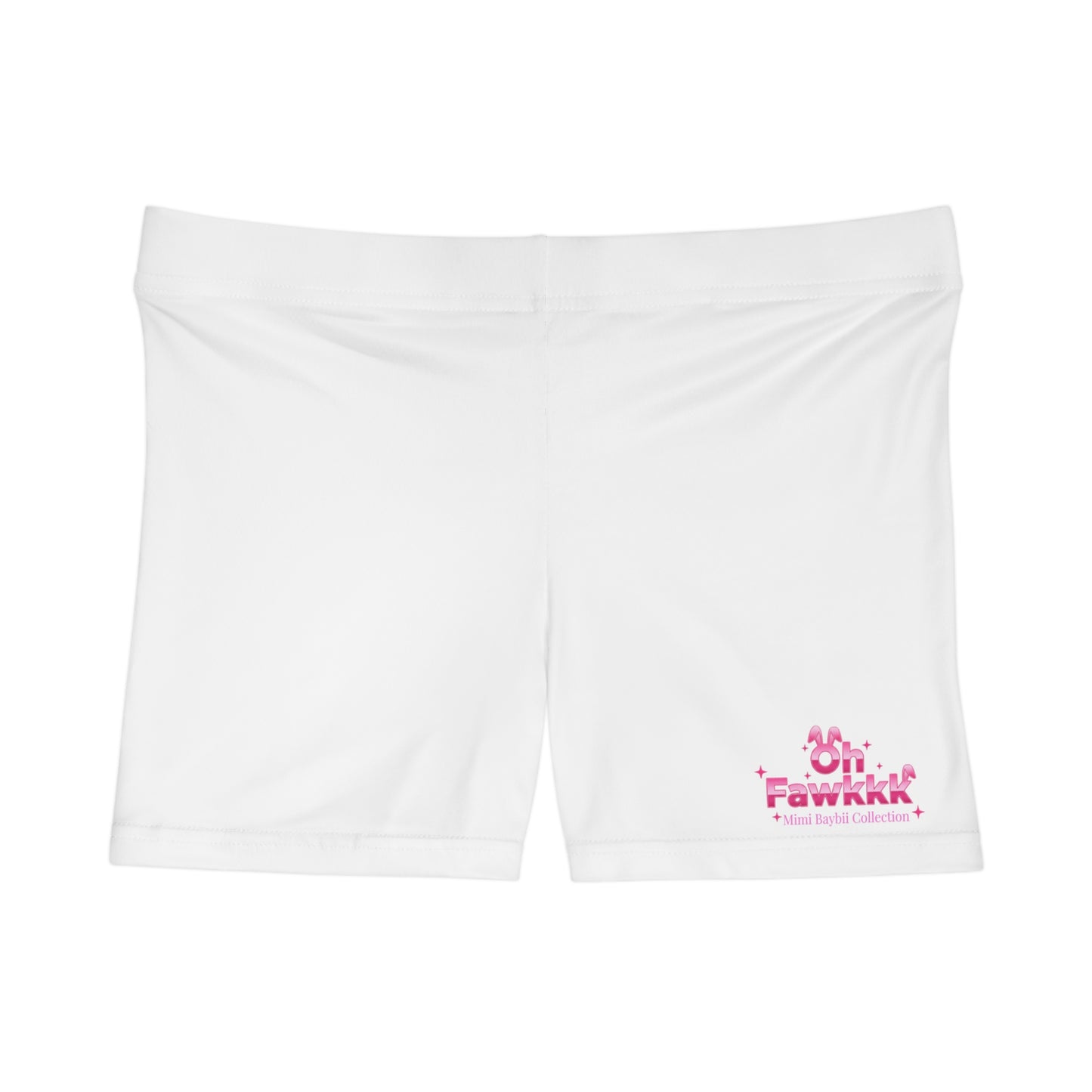 MiMi Baybii Collection - Oh Fawkkk Women's Shorts — Cute Pink Bunny Graphic Activewear