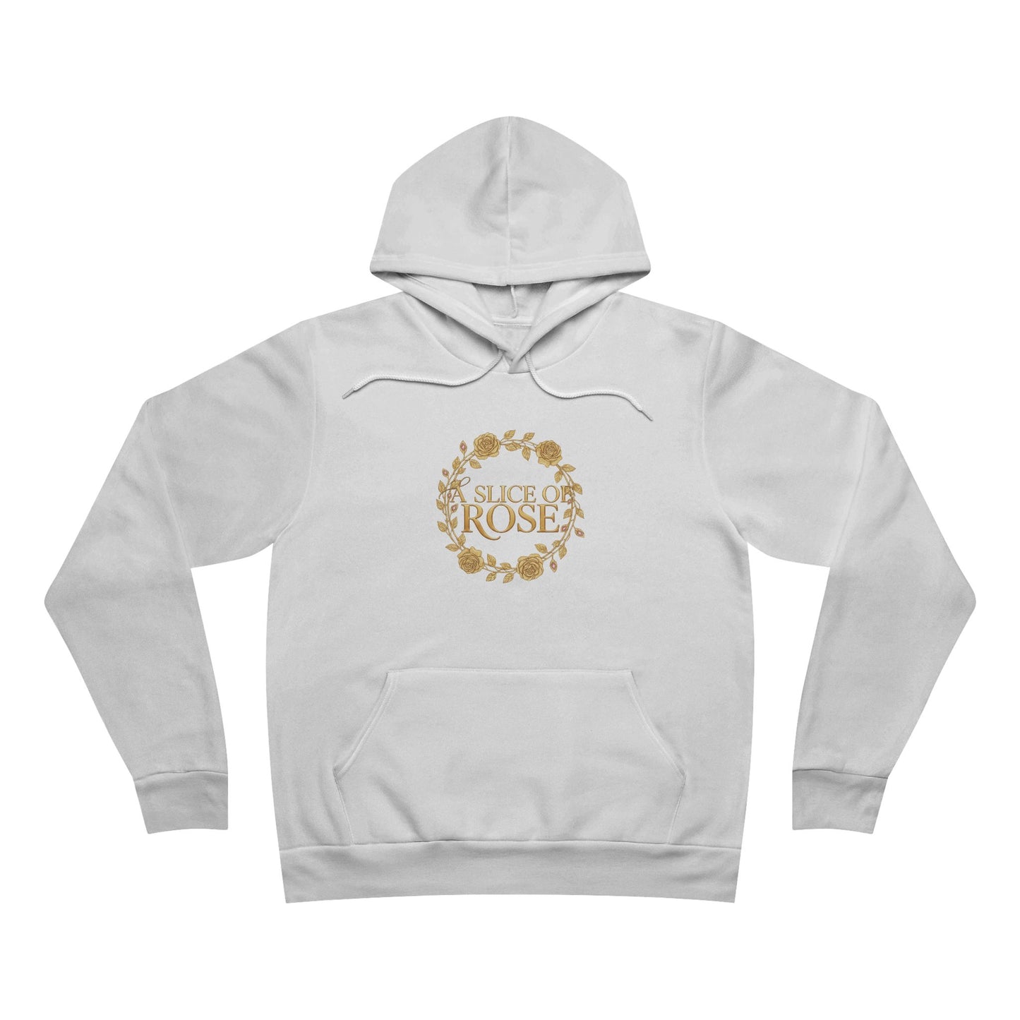 Slice of Rose Circle Hoodie — Gold Floral "A Single Rose" Pullover