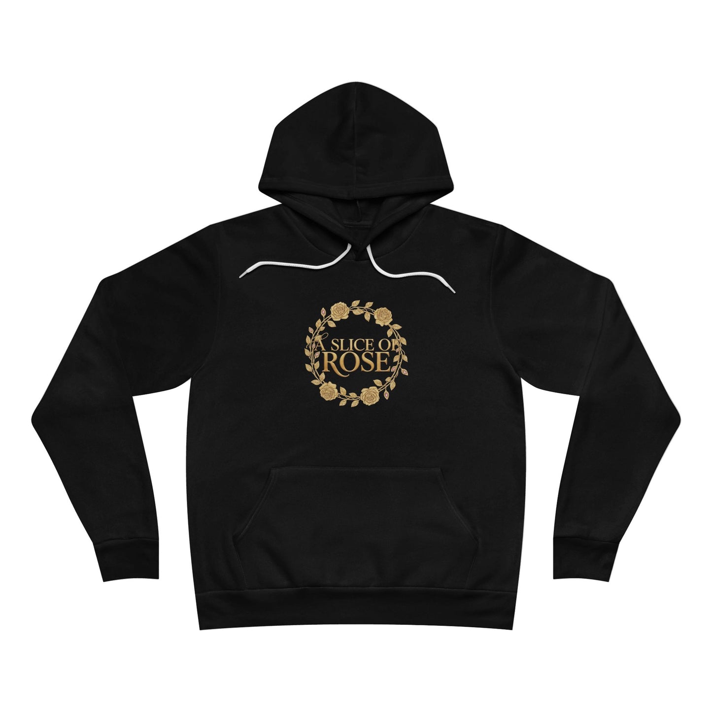 Slice of Rose Circle Hoodie — Gold Floral "A Single Rose" Pullover