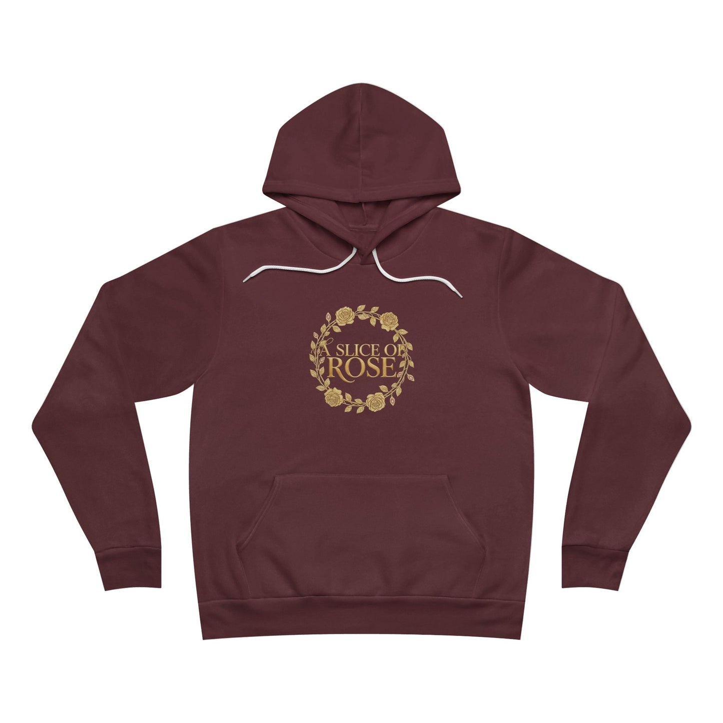 Slice of Rose Circle Hoodie — Gold Floral "A Single Rose" Pullover