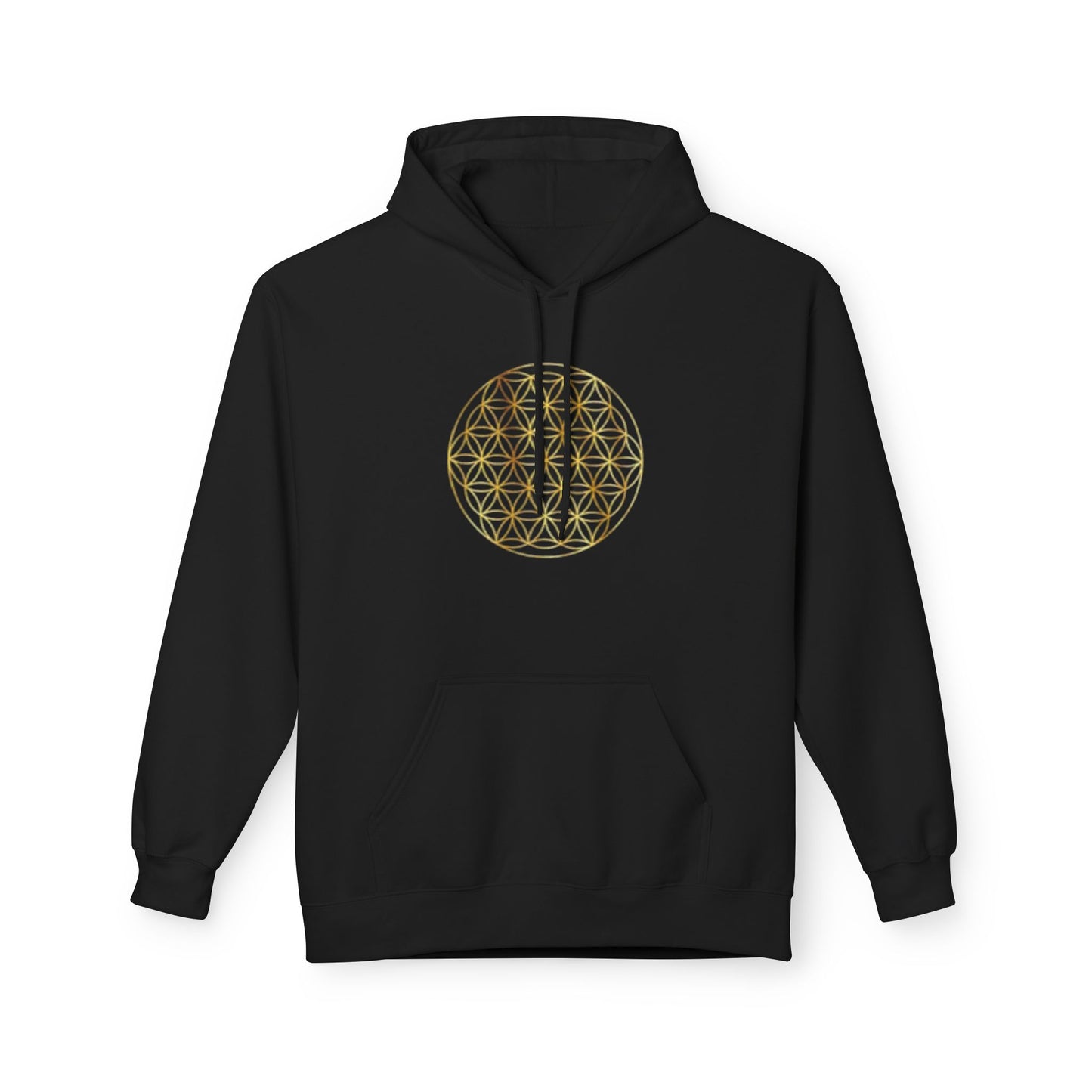 Big Energy Hoodie — Golden Flower of Life Spiritual Graphic Sweatshirt