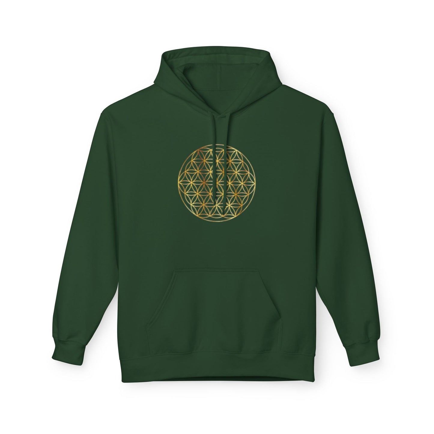 Big Energy Hoodie — Golden Flower of Life Spiritual Graphic Sweatshirt