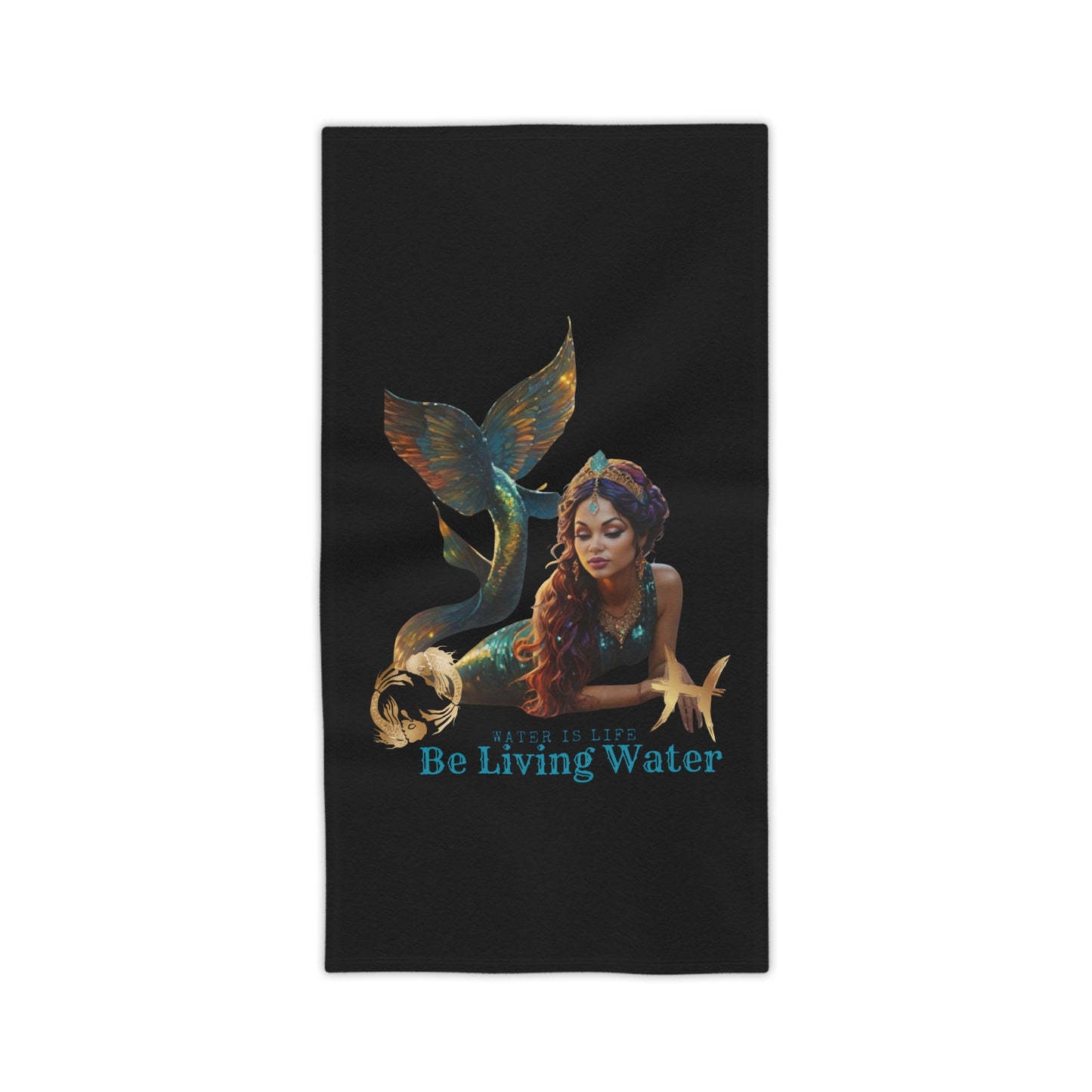 Mermaid 'Be Living Water' Beach Towel