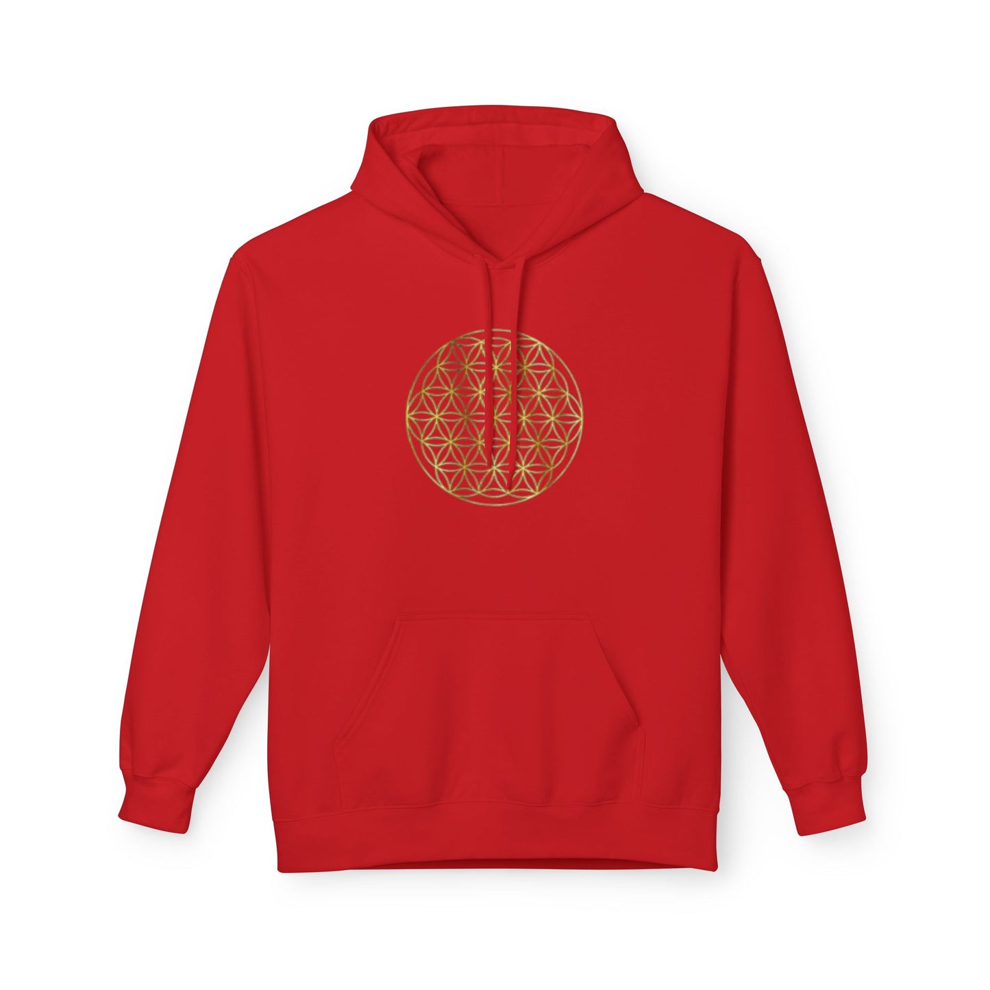 Big Energy Hoodie — Golden Flower of Life Spiritual Graphic Sweatshirt