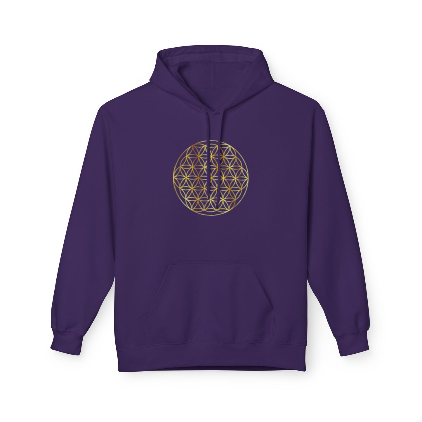 Big Energy Hoodie — Golden Flower of Life Spiritual Graphic Sweatshirt