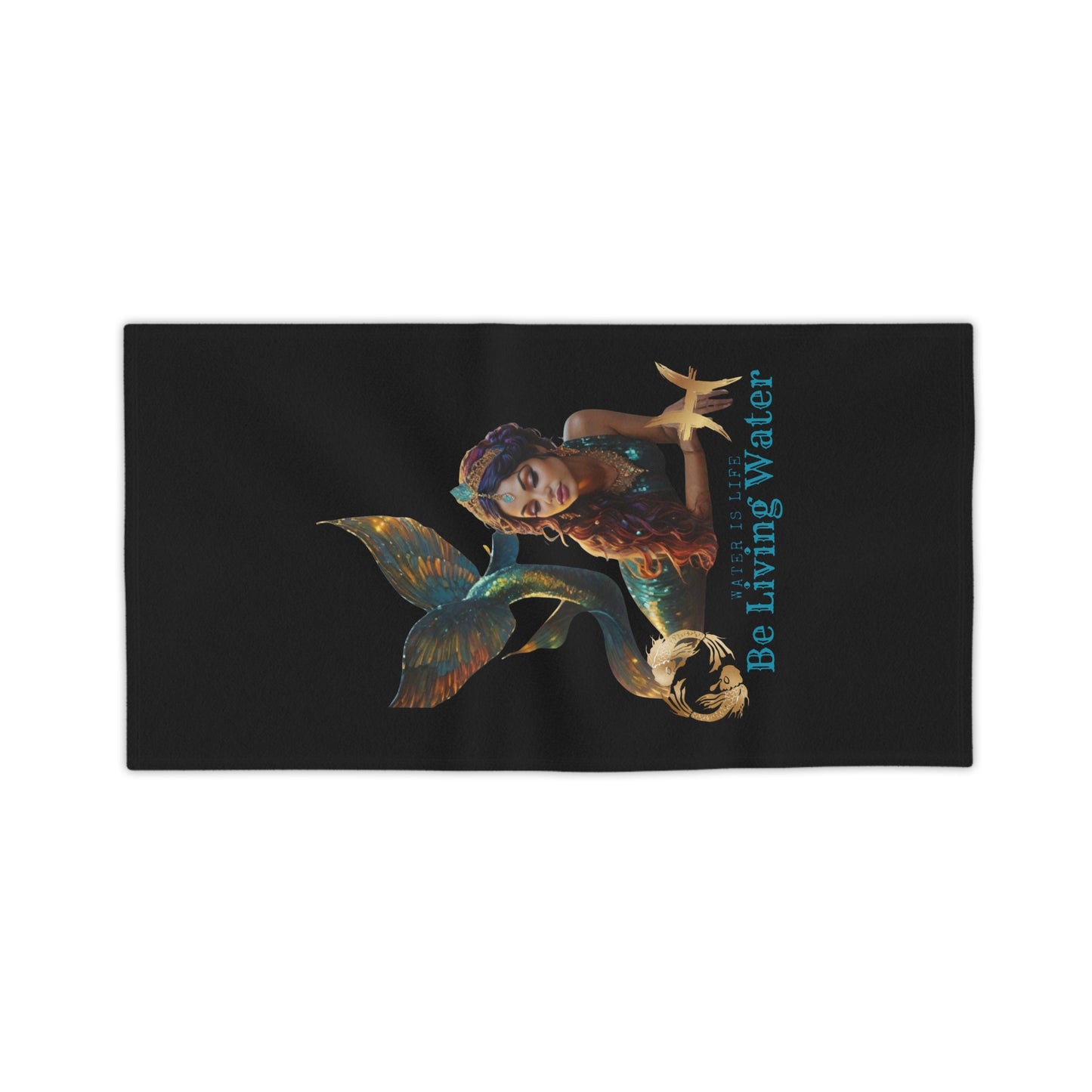 Mermaid 'Be Living Water' Beach Towel