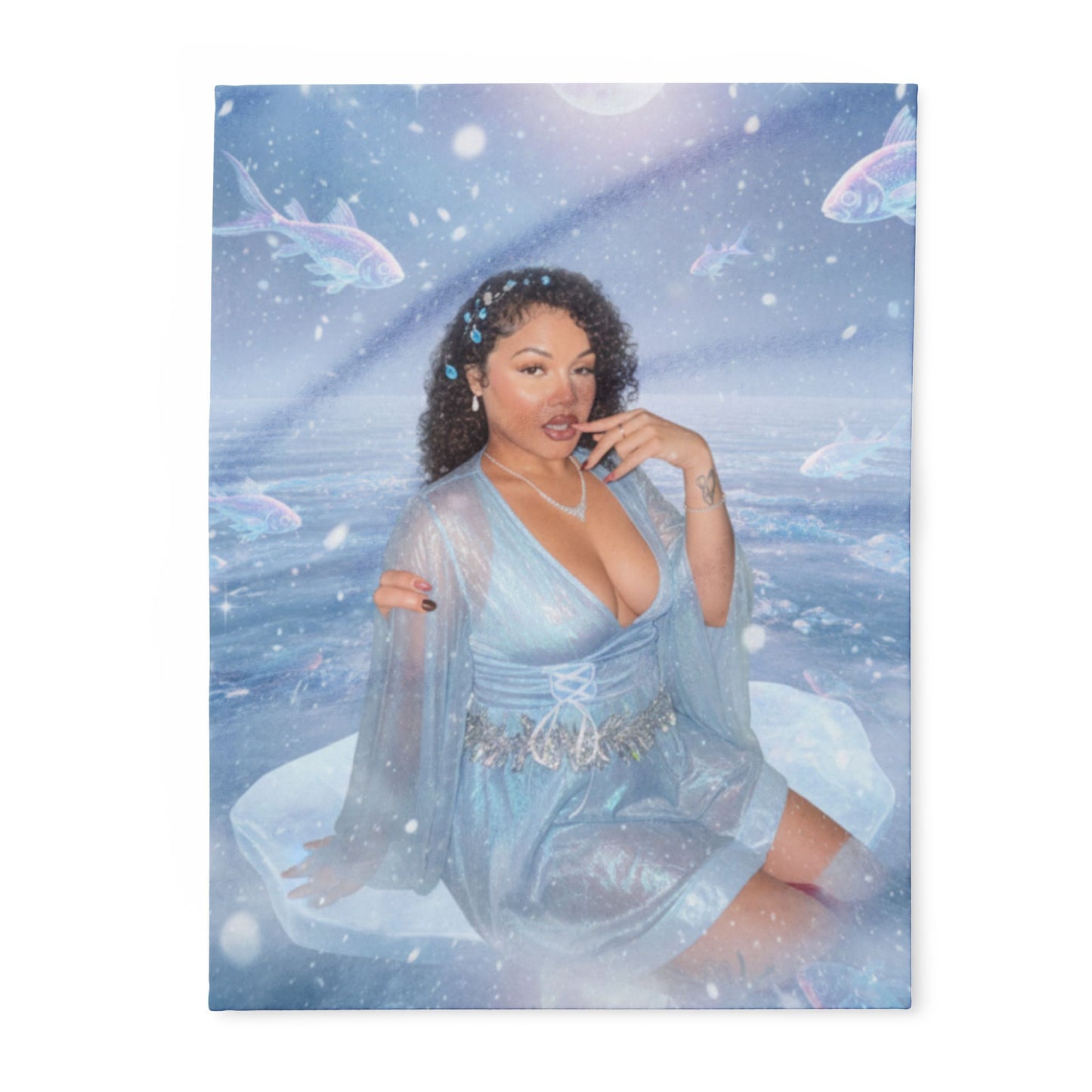 Icy Pisces Dreamscape Fleece Blanket