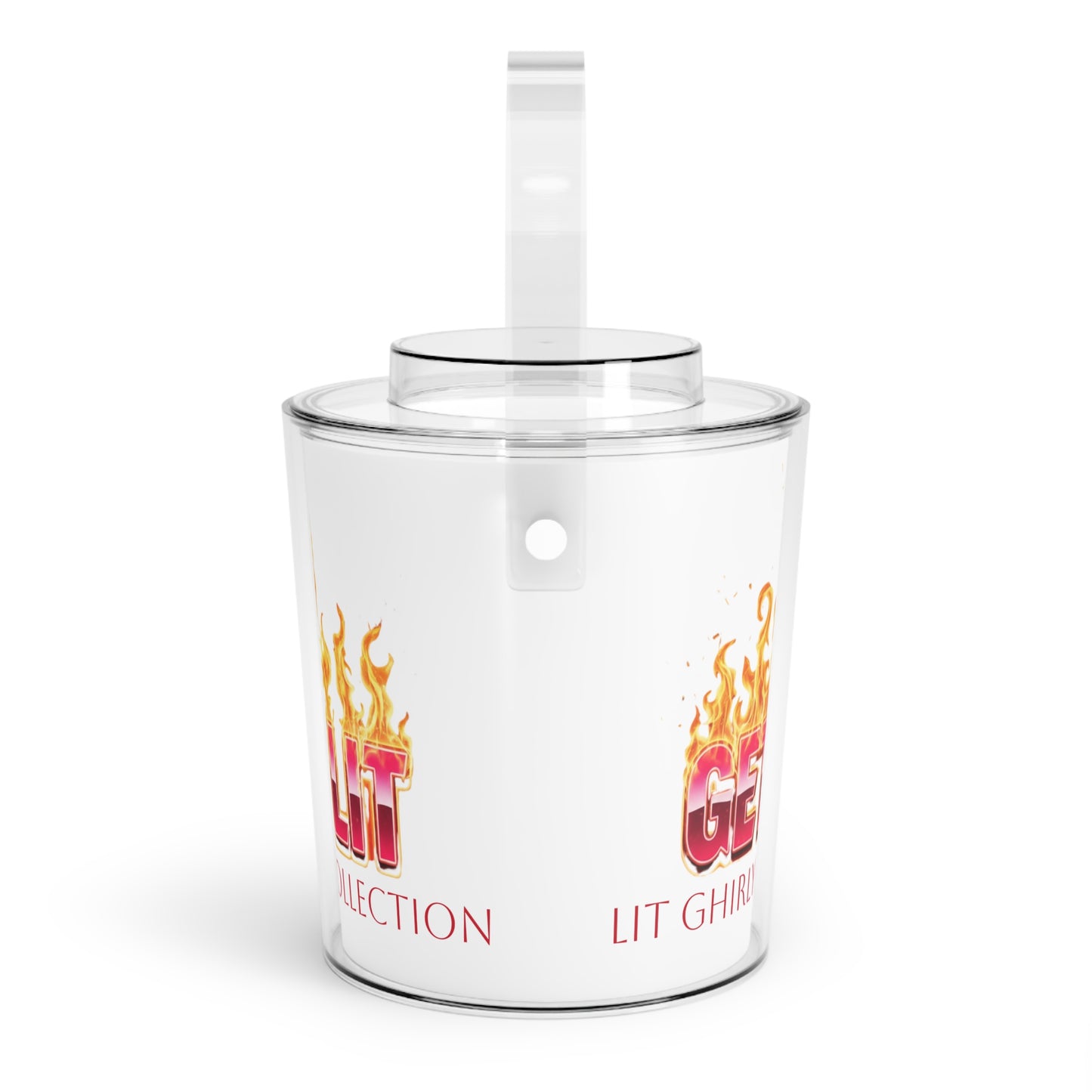 Lit Ghirly Collection - Lit Ice Bucket - "Get Lit" Party Ice Bucket with Tongs