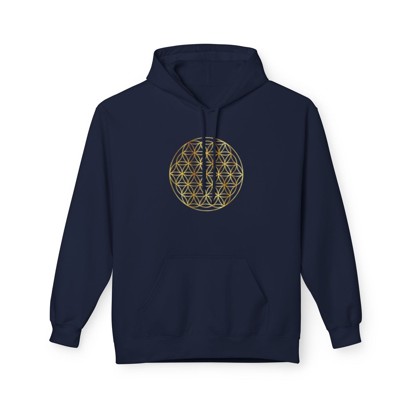 Big Energy Hoodie — Golden Flower of Life Spiritual Graphic Sweatshirt