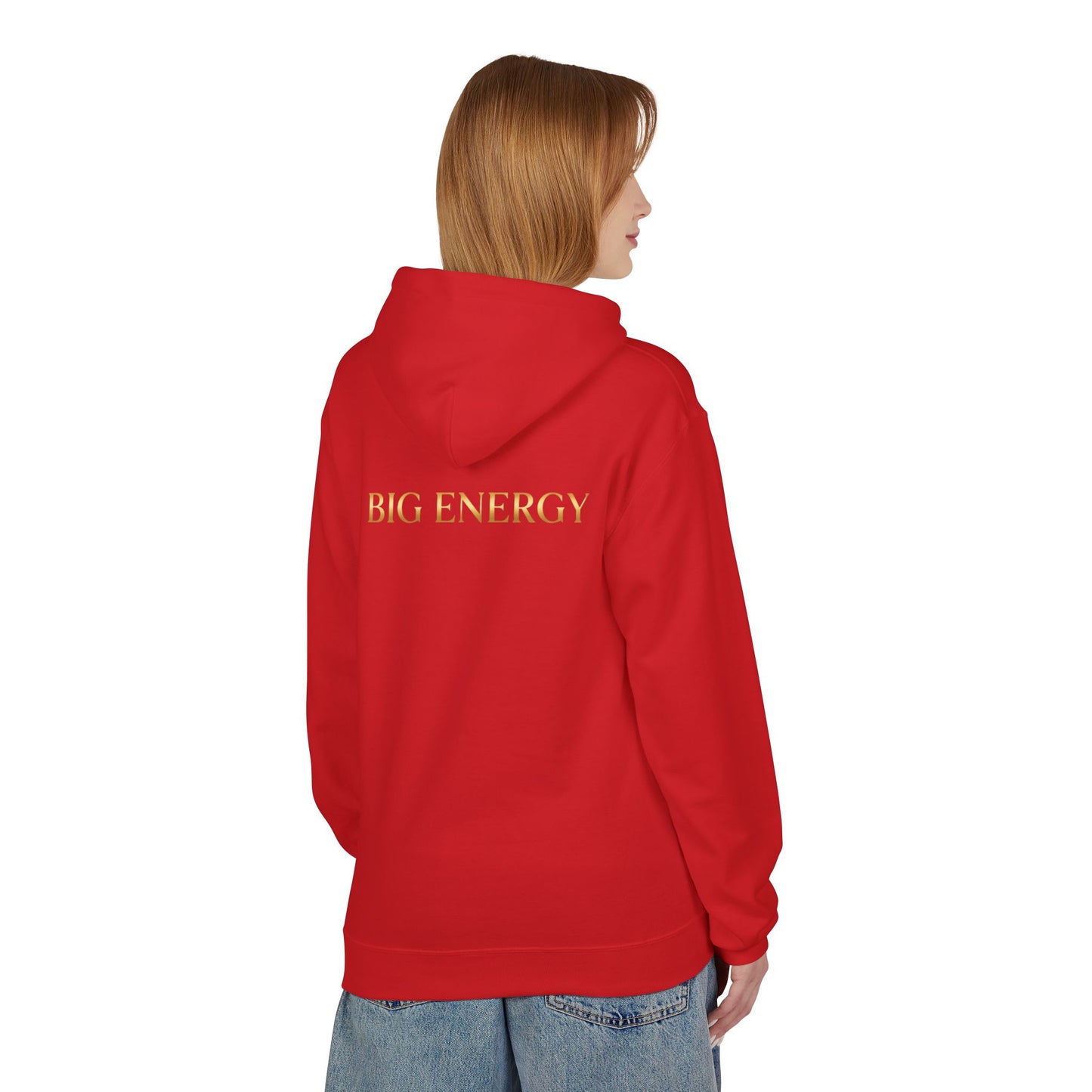 Big Energy Hoodie — Golden Flower of Life Spiritual Graphic Sweatshirt
