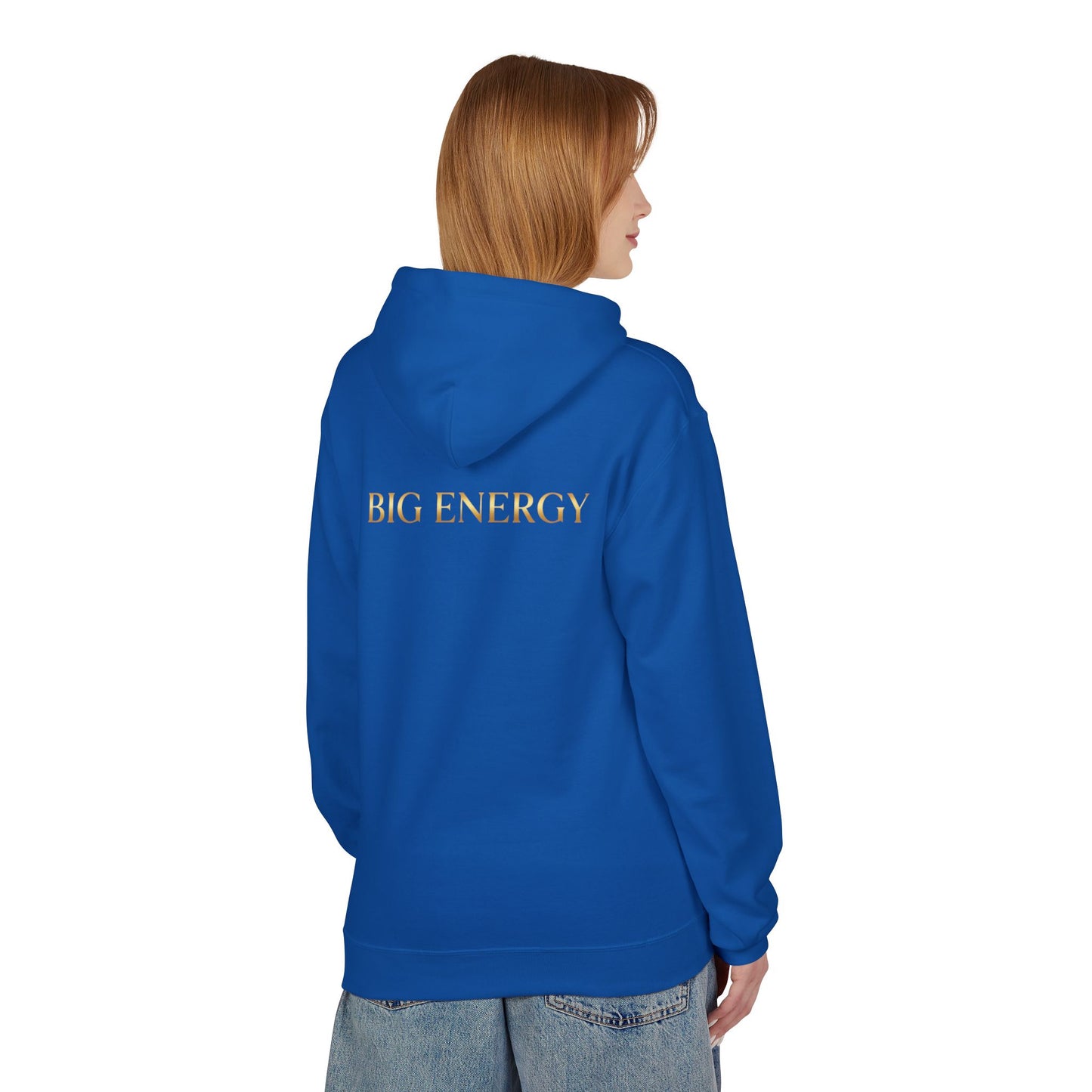 Big Energy Hoodie — Golden Flower of Life Spiritual Graphic Sweatshirt
