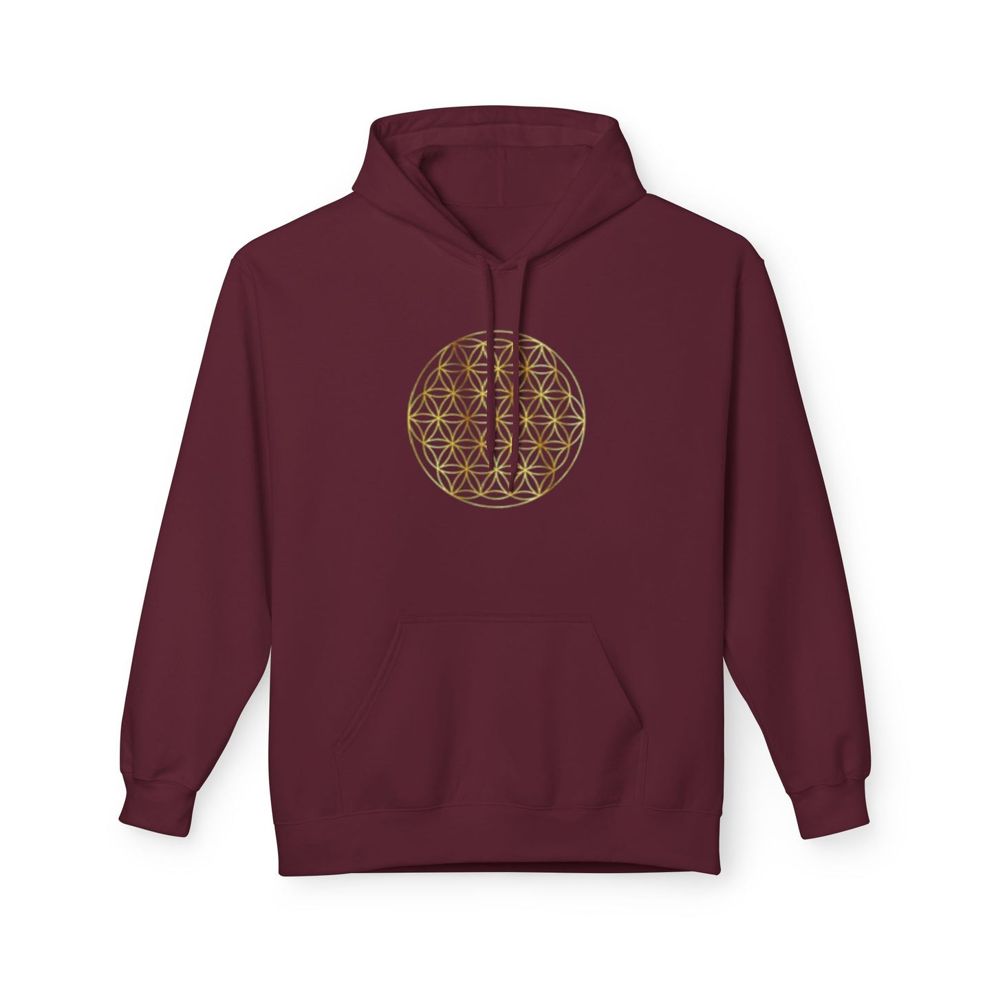 Big Energy Hoodie — Golden Flower of Life Spiritual Graphic Sweatshirt